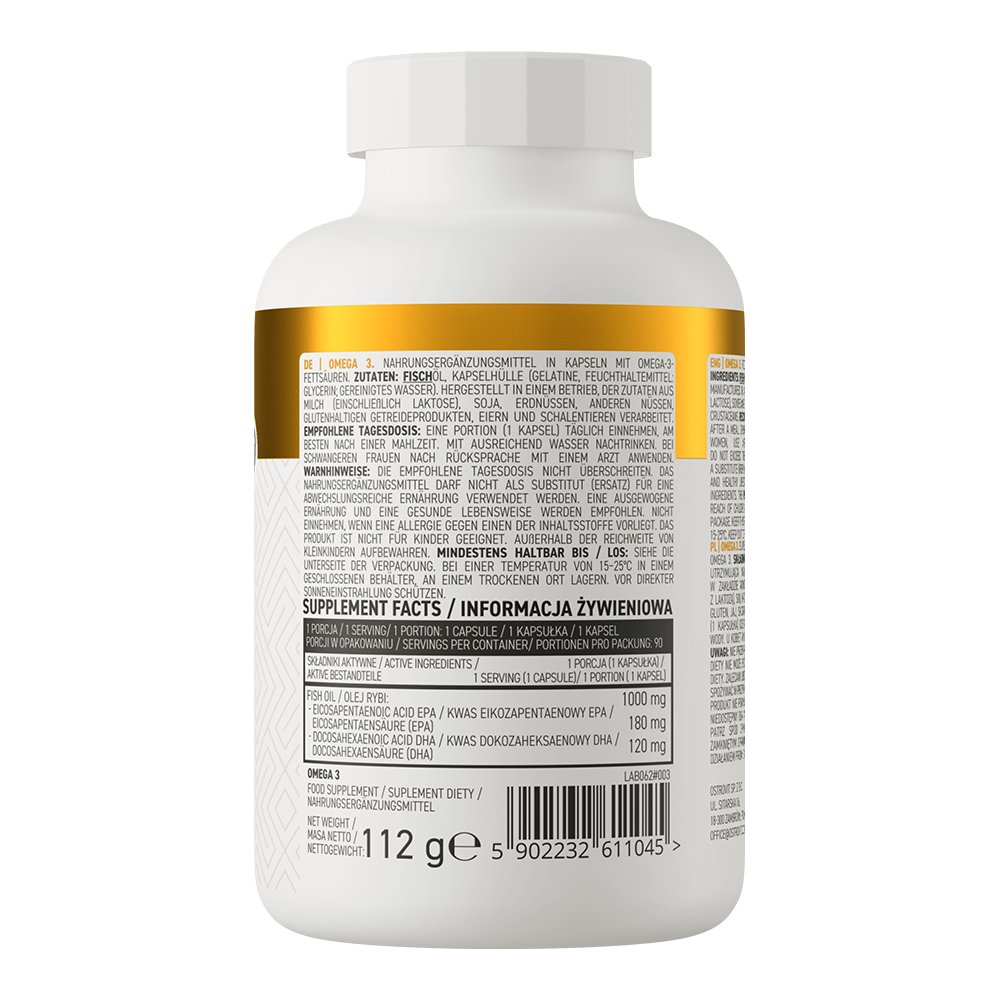 Жирные кислоты OstroVit Omega-3 (90 капсул) — фото 3