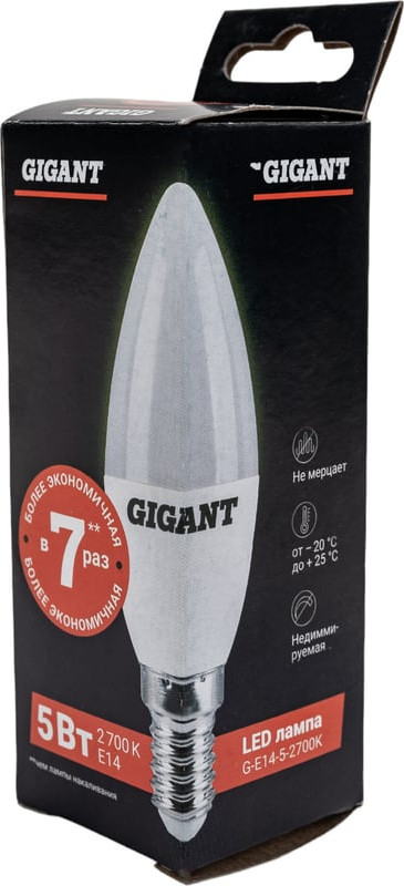 Лампа Gigant G-E14-5-2700K — фото 6