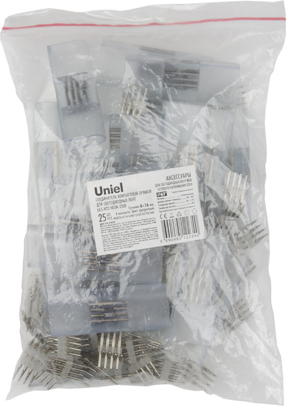 Коннектор для светодиодной ленты Uniel UTC-K-14/N22 Clear 025 Polybag / UL-00005794