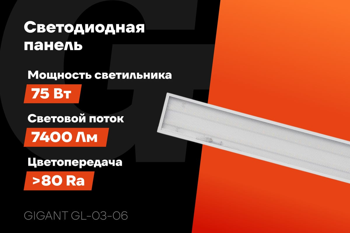 Панель светодиодная Gigant GL-03-06 — фото 2