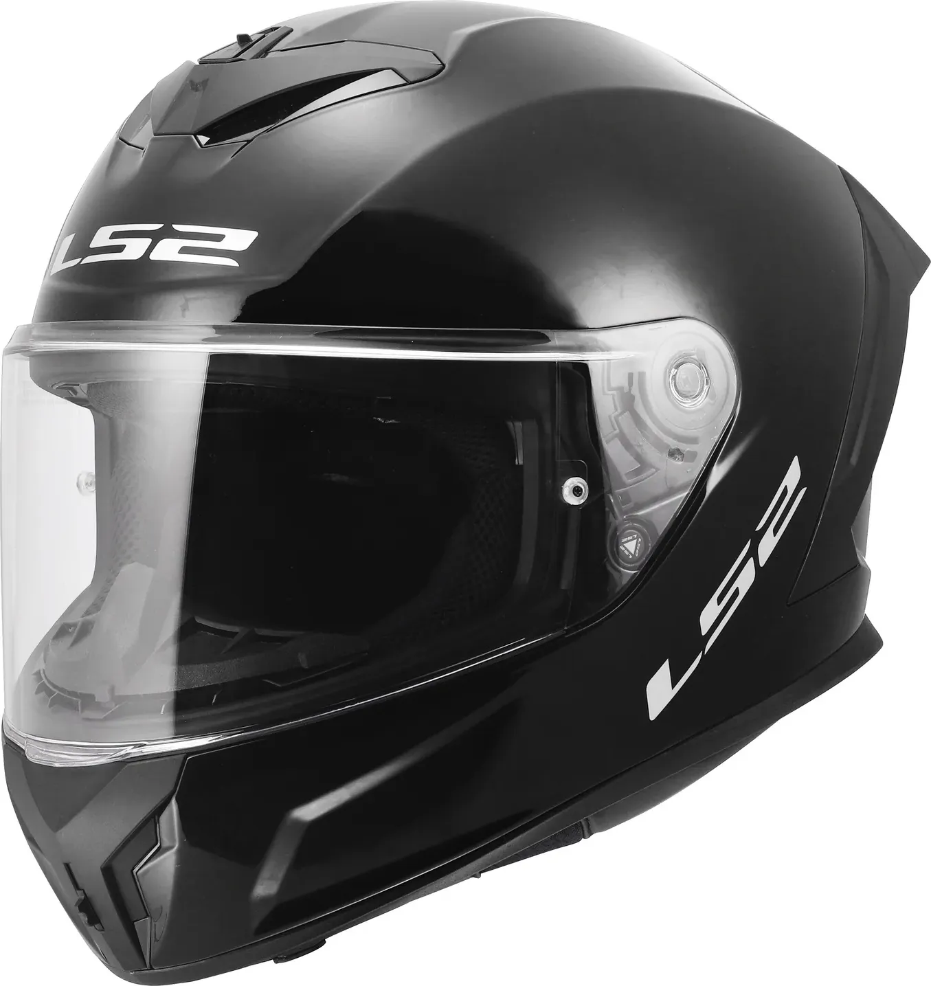 Мотошлем LS2 FF820 Rapid III Solid (XL, черный глянцевый)