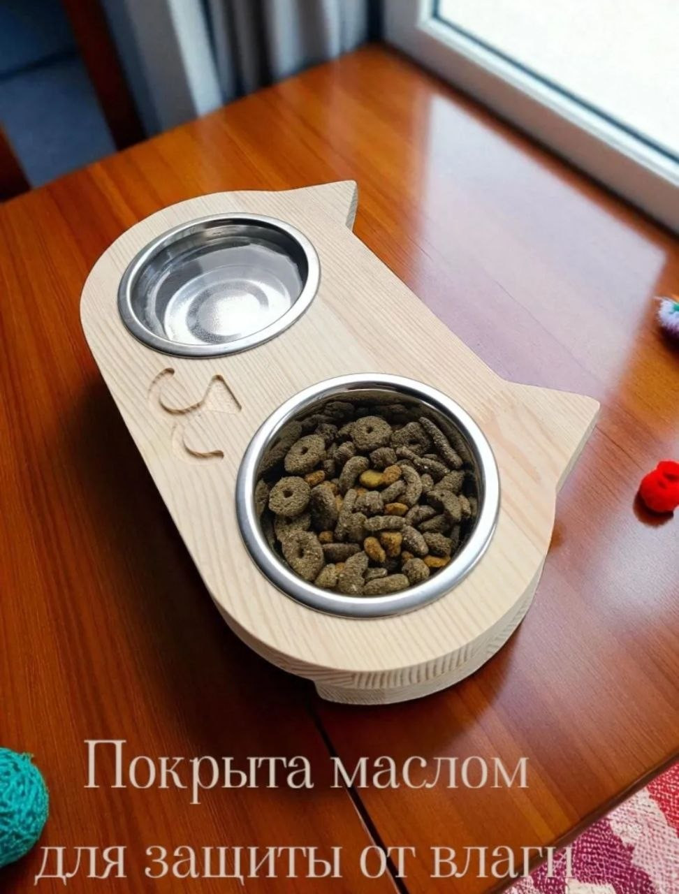 Набор мисок для животных KraftHouse 30x18x4см на подставке / 2044888814074 — фото 4
