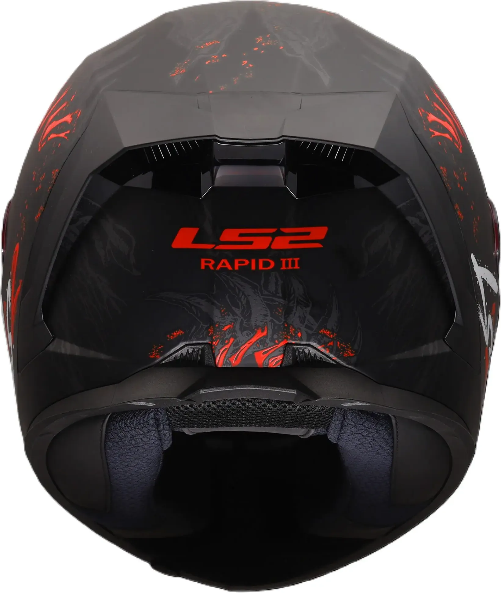 Мотошлем LS2 FF820 Rapid III Kalju II (XXL, черный/красный/белый) — фото 4
