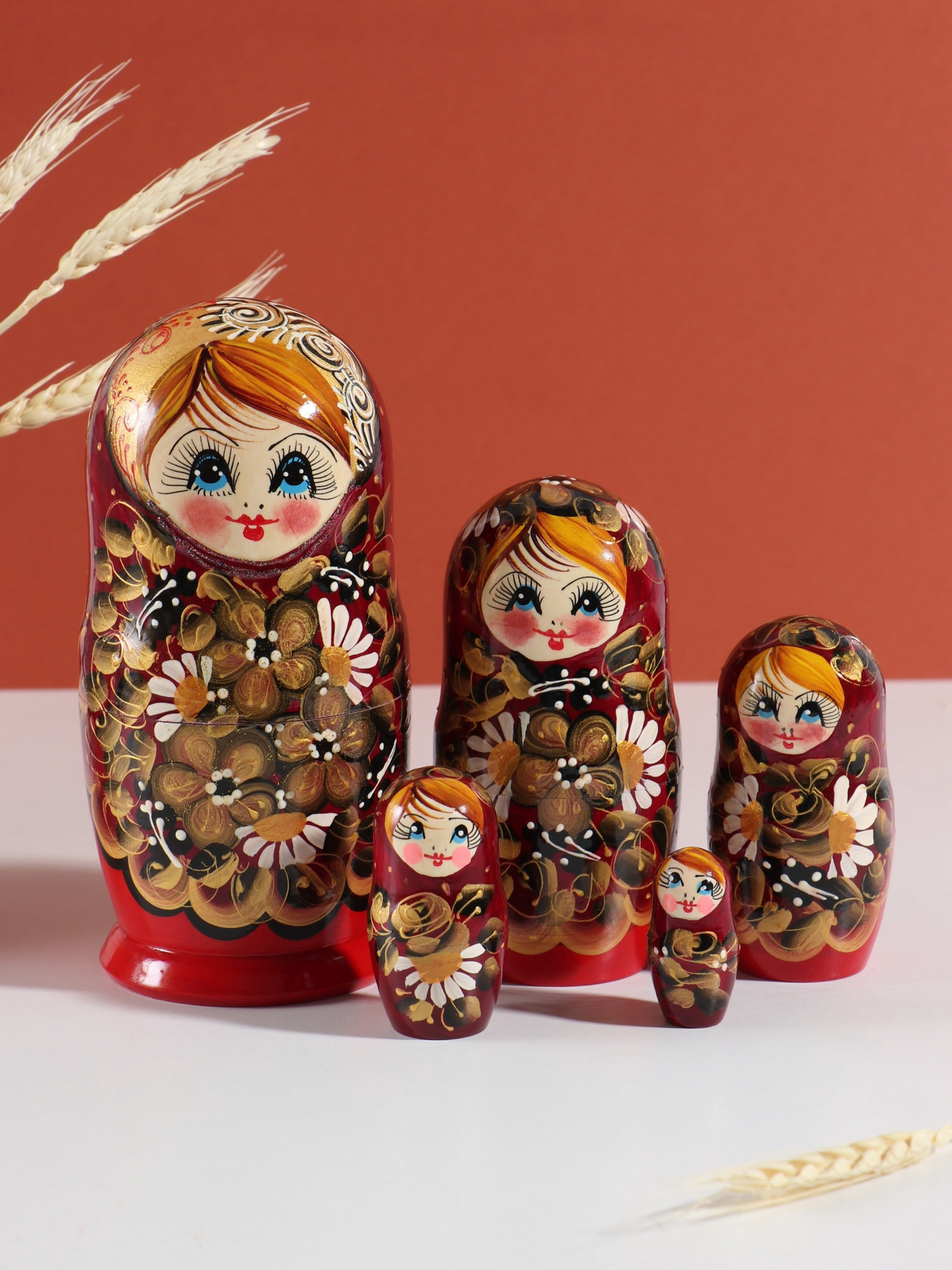 Матрешка сувенирная Sima-Land Матрешка Цветочная / 10886722 — фото 4