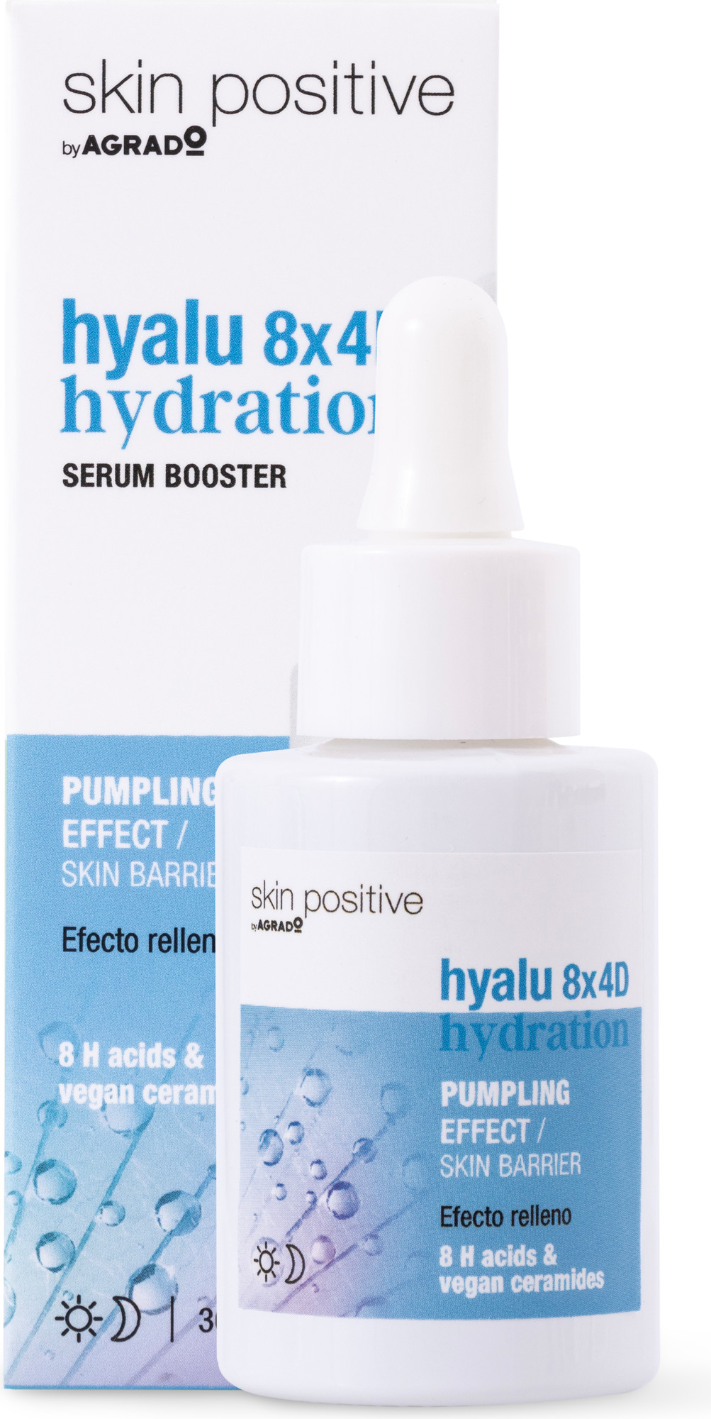 Сыворотка для лица Agrado Serum Booster Hyalu 8X4D Hydration (30мл) — фото 3