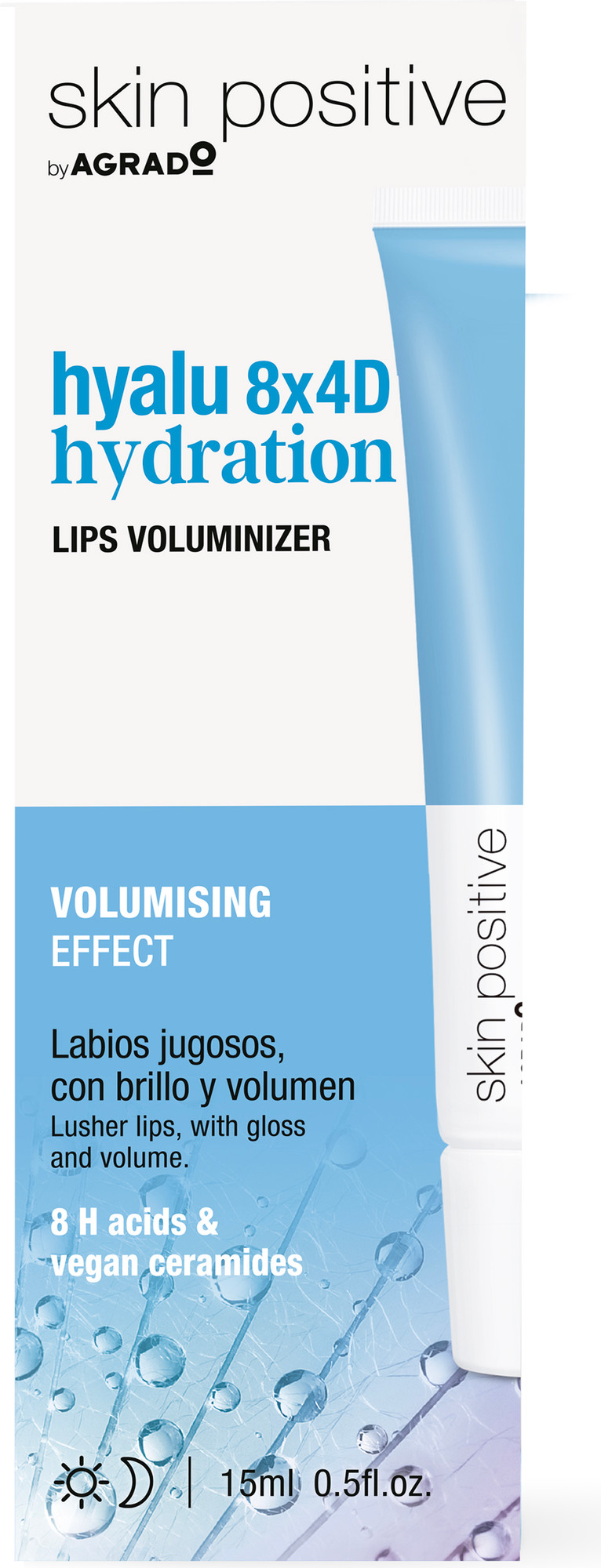 Бальзам для губ Agrado Lips Voluminizer Hyalu 8X4D Hydration (15мл) — фото 2