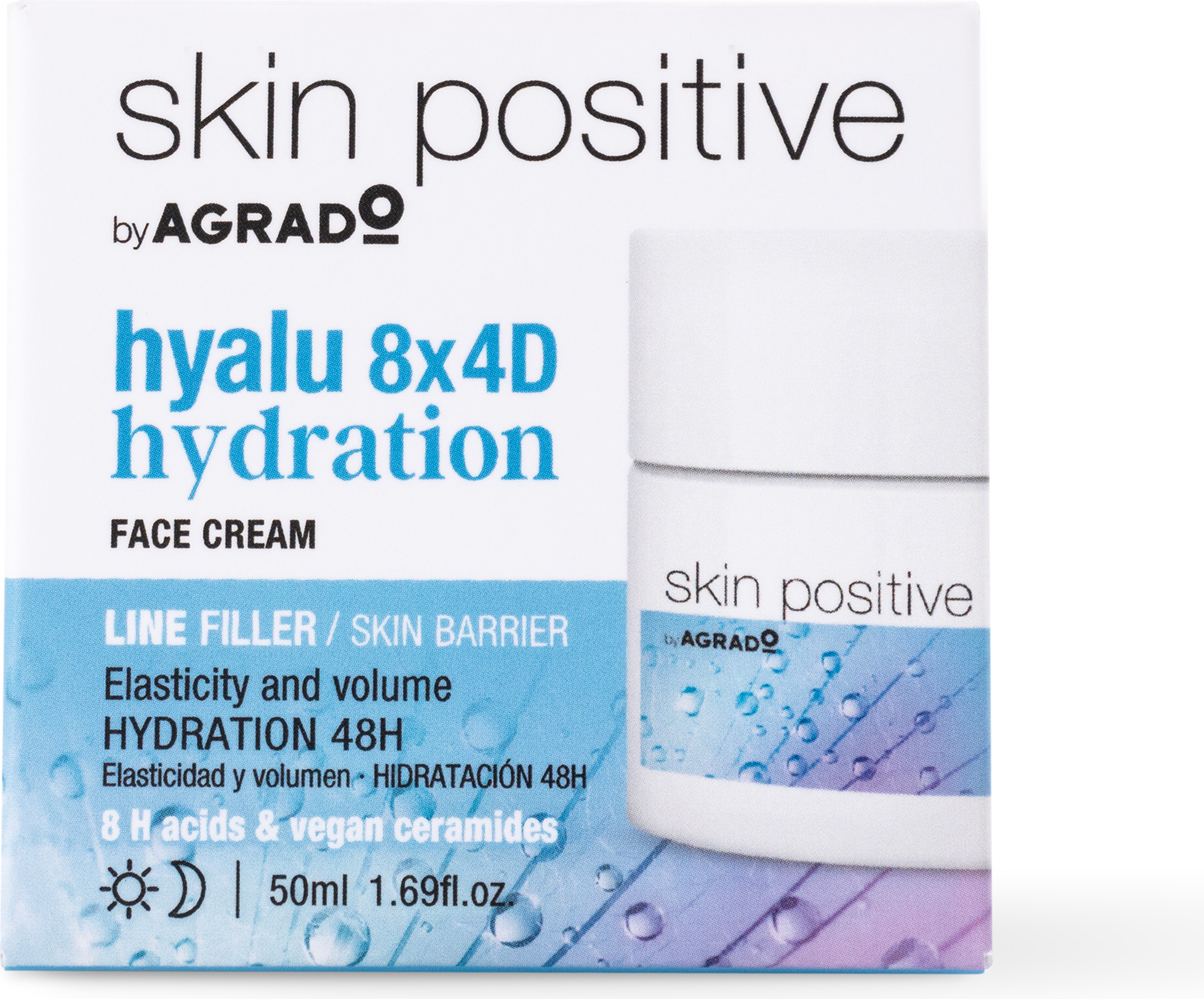 Крем для лица Agrado Face Cream Hyalu 8X4D Hydration (50мл) — фото 3