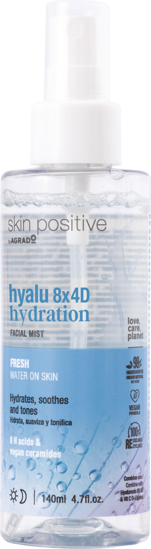 Спрей для лица Agrado Facial Mist Hyalu 8X4D Hydration (140мл)