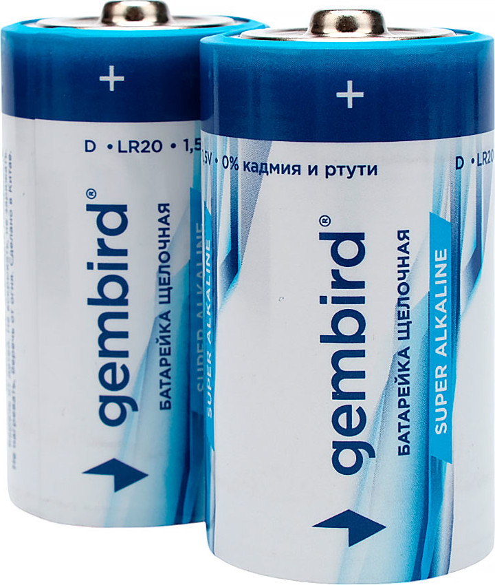 Комплект батареек Gembird/Cablexpert GB-LR20-2F (2шт)