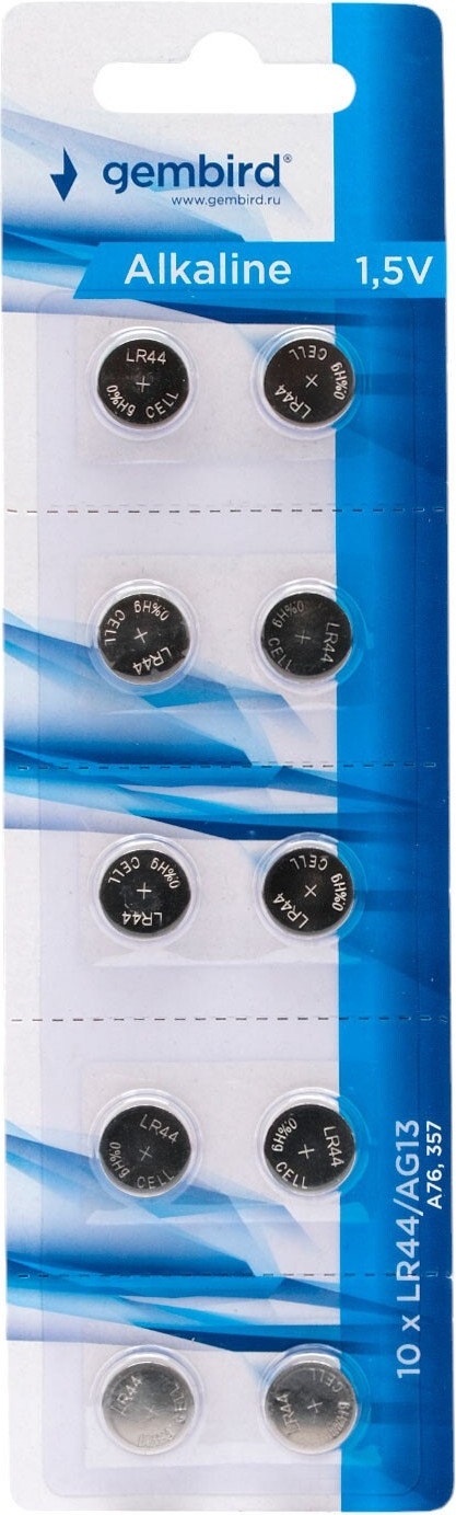 Комплект батареек Gembird/Cablexpert GB-LR44-10B (10шт)