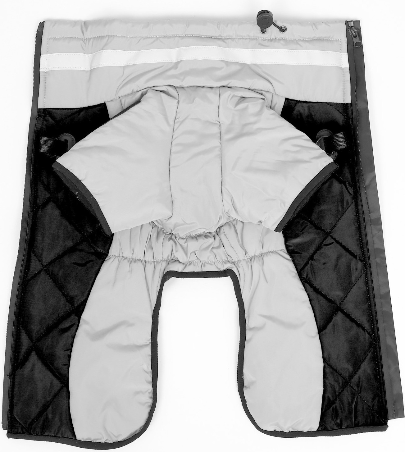 Куртка для животных Пижон для больших собак / 9712602 (4XL, серый/черный) — фото 4