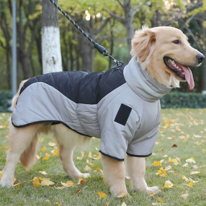 Куртка для животных Пижон для больших собак / 9712602 (4XL, серый/черный) — фото 2
