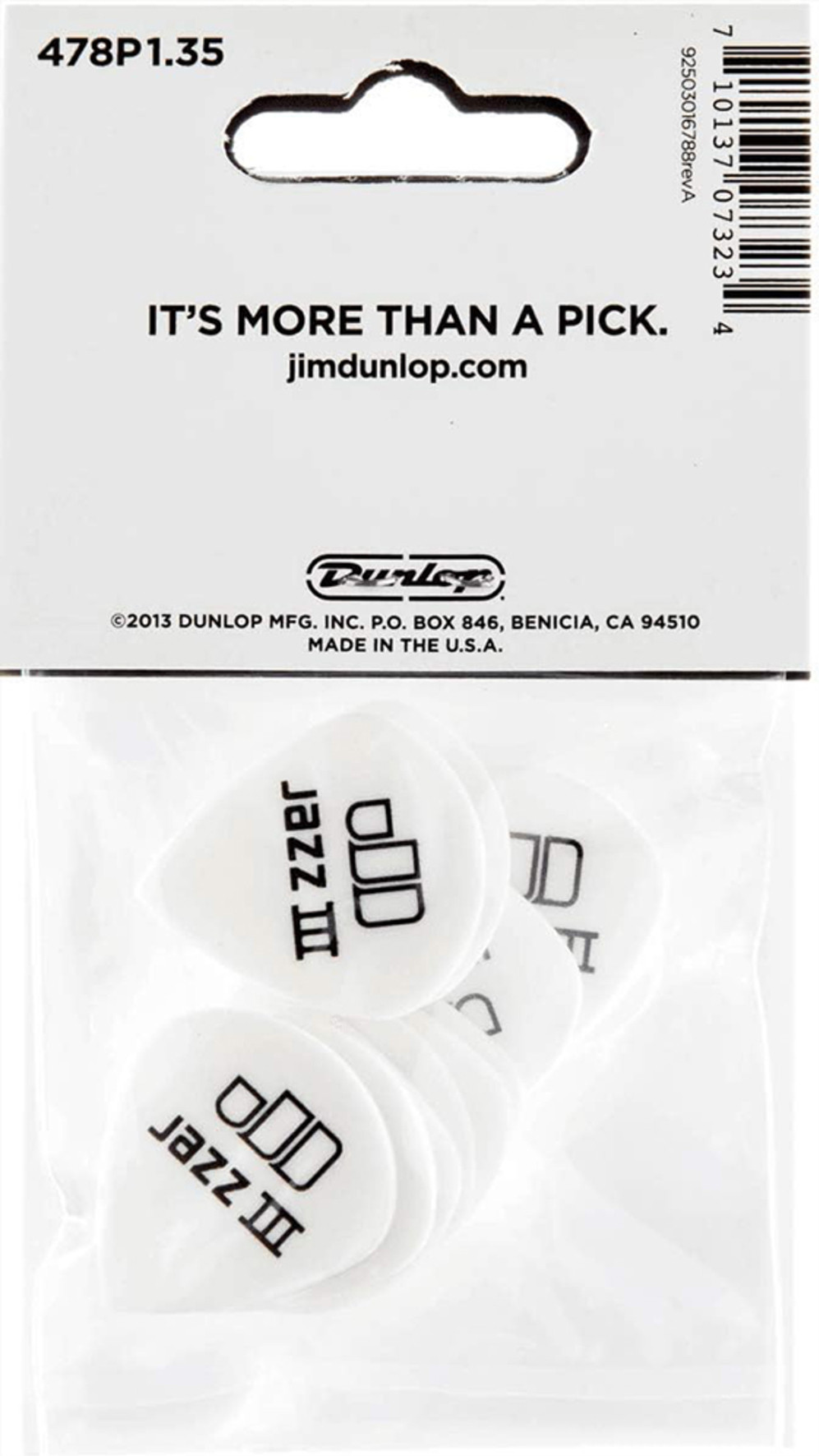 Набор медиаторов Dunlop Manufacturing 478P1.35 (12шт) — фото 4