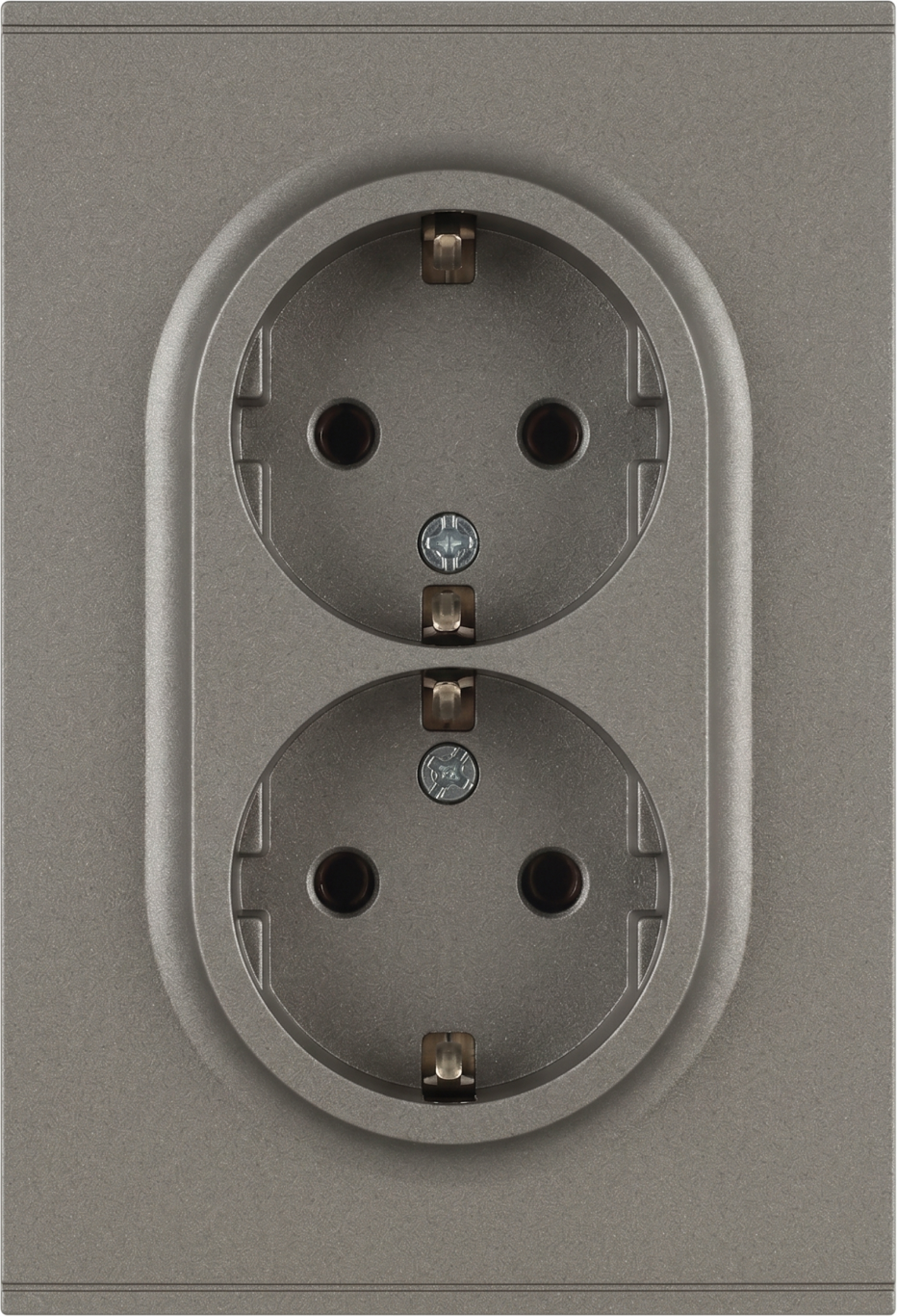 Розетка ЭРА Arktik 16-2104-07 2X2P+E Schuko 16А-250В / Б0070450 (титан)