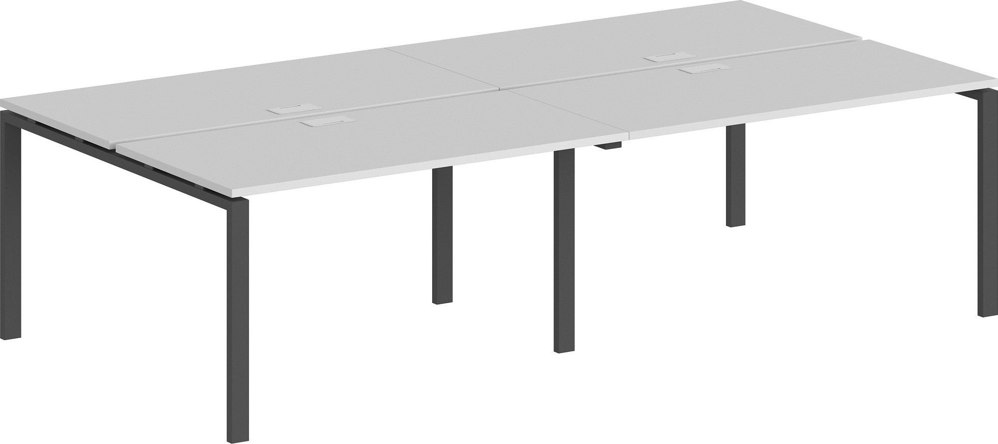 Комплект письменных столов Norden 240х163.8х75 / SG.257.WH.63.AN (антрацит/белый) — фото 2