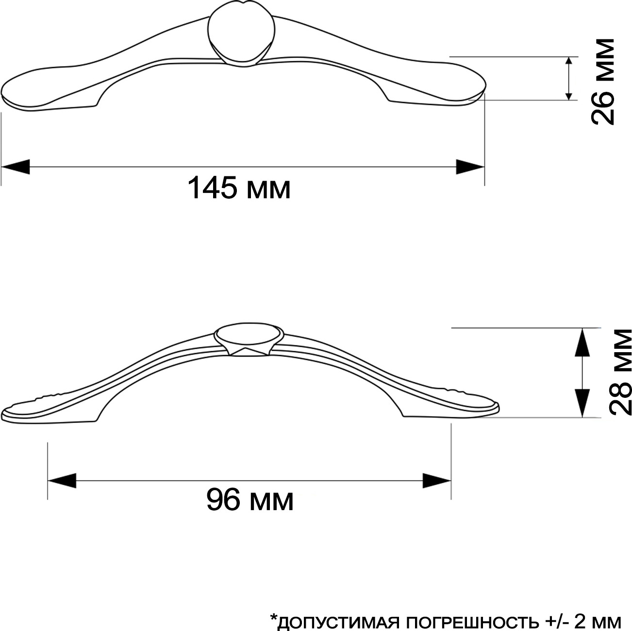 Ручка для мебели Tundra 10784066 (4шт, бронза) — фото 4
