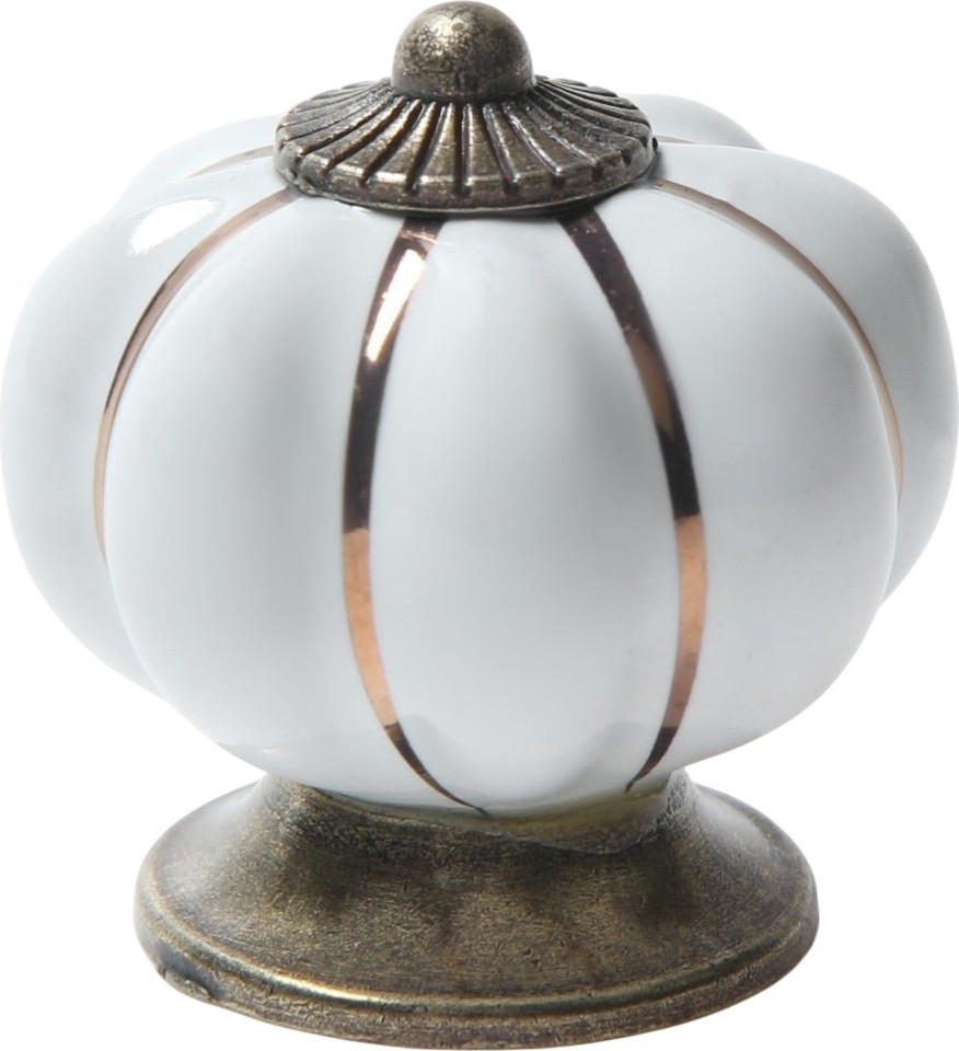 Ручка для мебели Tundra Peony Ceramics 001 / 2768097 (белый)