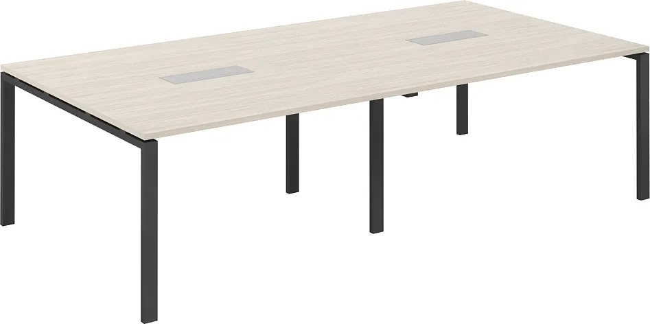 Стол для переговоров Norden 240x123.8x75 / SG.274.OL.63.AN (антрацит/дуб светлый)