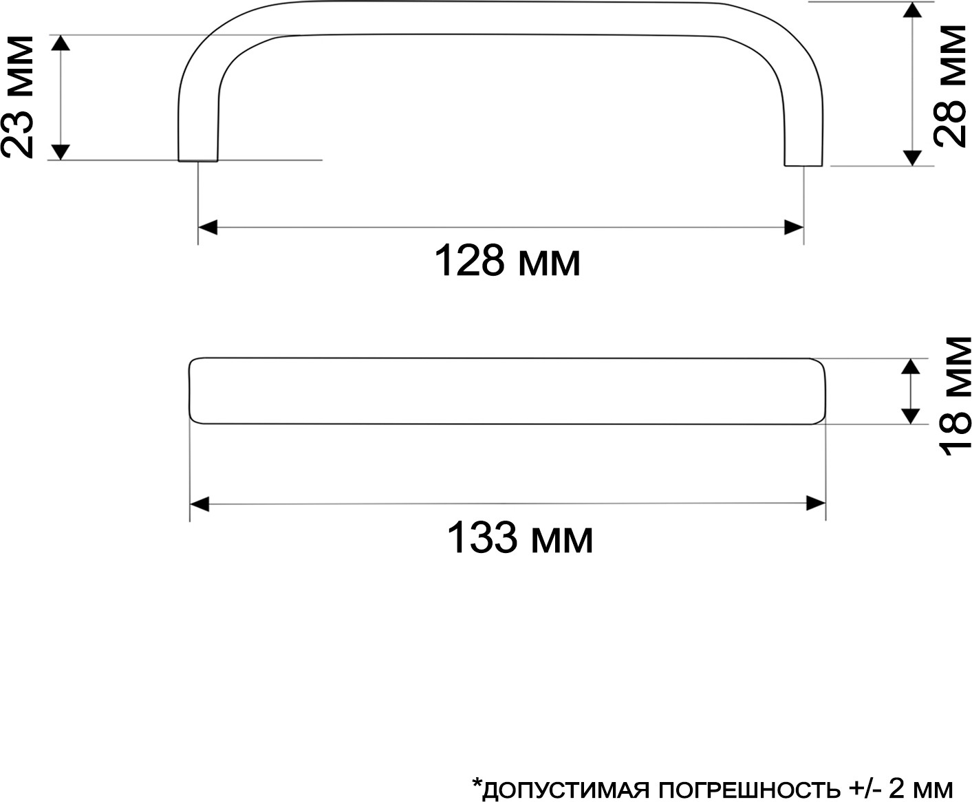 Ручка для мебели Tundra 10785848 (4шт, черный) — фото 6