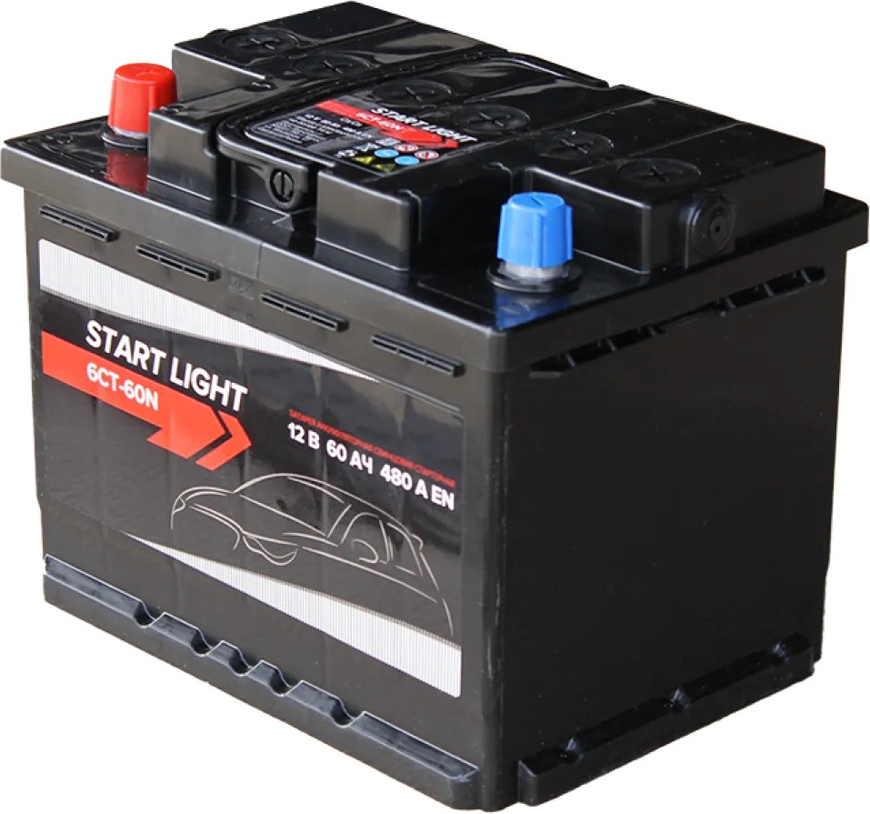 Автомобильный аккумулятор Курский Аккумулятор Start Light 6СТ-60 N рус прямая 1 L 480 А / СЗ00453 (60 А/ч) — фото 3