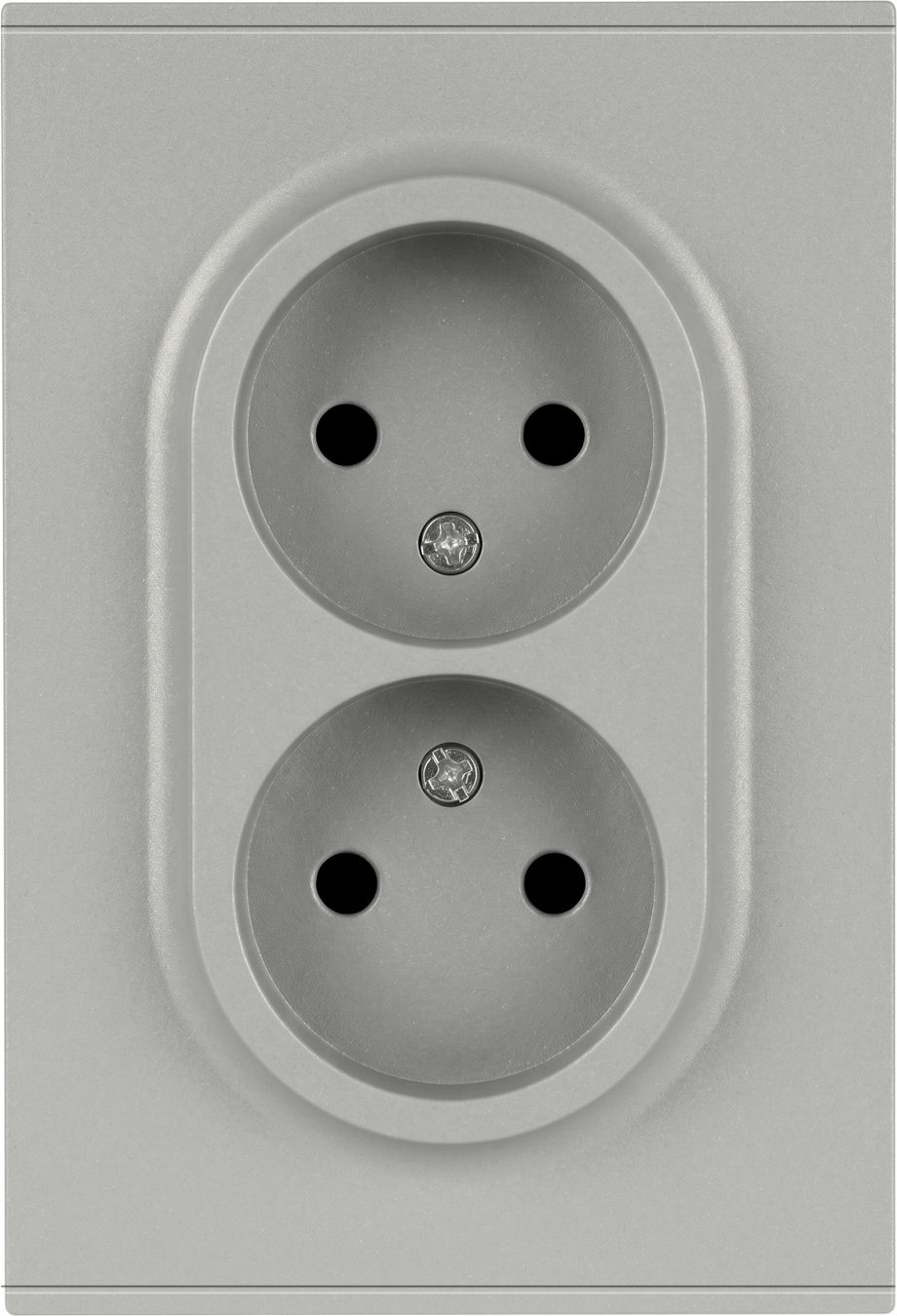 Розетка ЭРА Arktik 16-2107-03 2X2P 16А-250В / Б0071683 (алюминий)