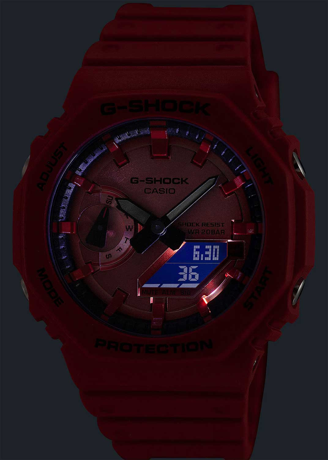 Часы наручные мужские Casio GA-2100RRB-4A — фото 4