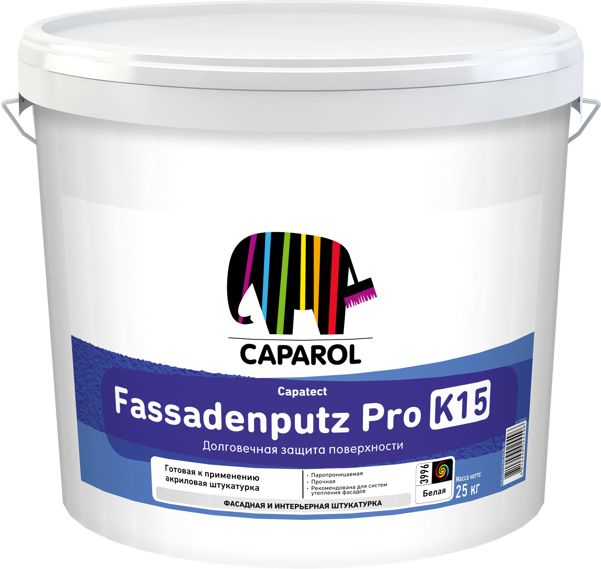 Штукатурка готовая декоративная Caparol Capatect Fassadenputz Pro K15 База1 (25кг)