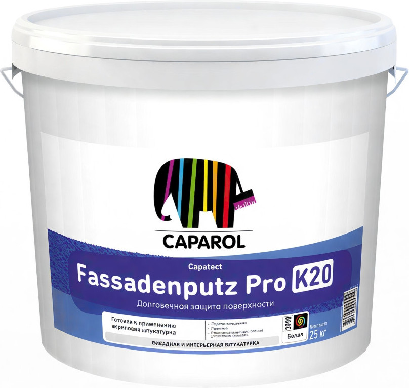 Штукатурка готовая декоративная Caparol Capatect Fassadenputz Pro K20 База1 (25кг)