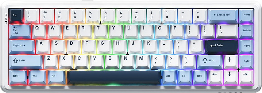 Клавиатура Ajazz AK680 MAX (8+1K) Magnetic Switch (белый/голубой/синий)