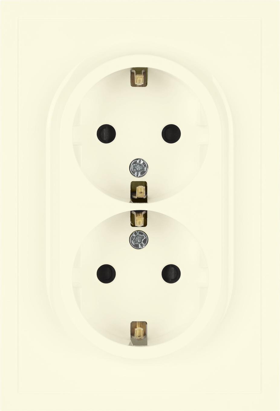 Розетка ЭРА Galaxy 15-2105-02 2X2P+E Schuko IP20 16А-250В / Б0070699 (слоновая кость)
