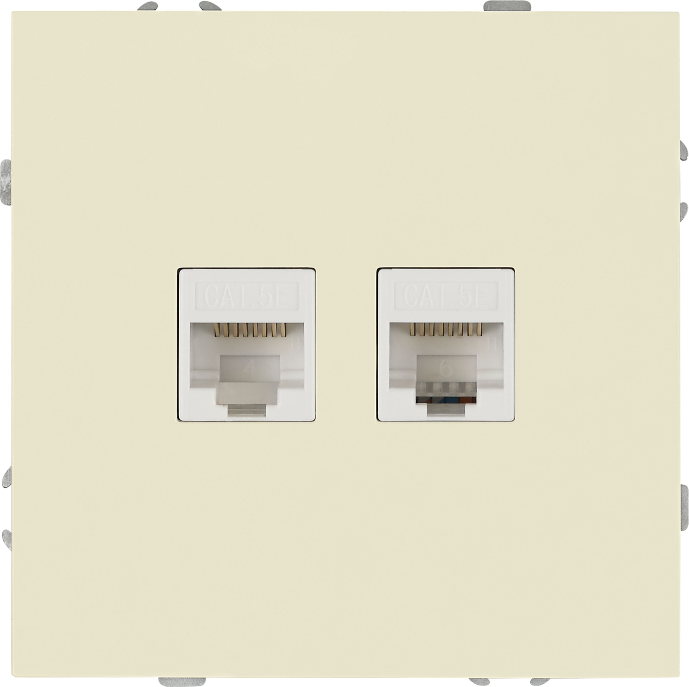Розетка ЭРА Galaxy 15-3108-02 2XRJ45 IP20 / Б0070758 (слоновая кость)