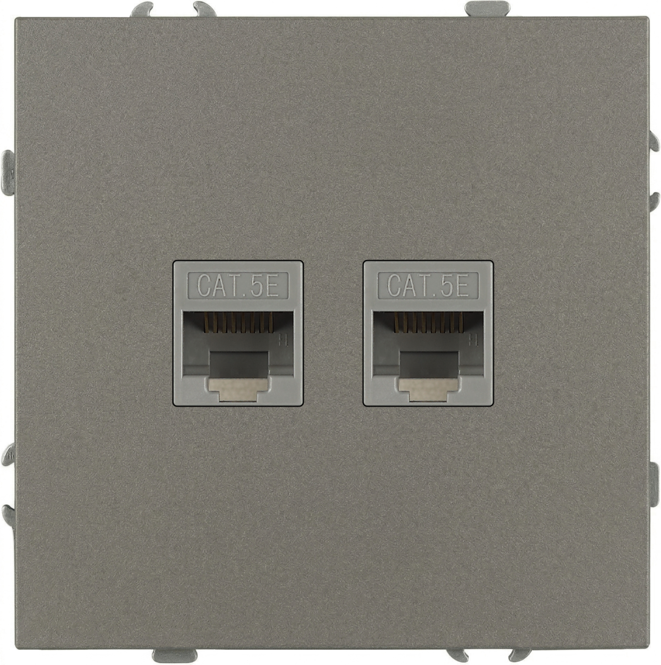Розетка ЭРА Galaxy 15-3108-07 2XRJ45 IP20 / Б0070768 (титан)