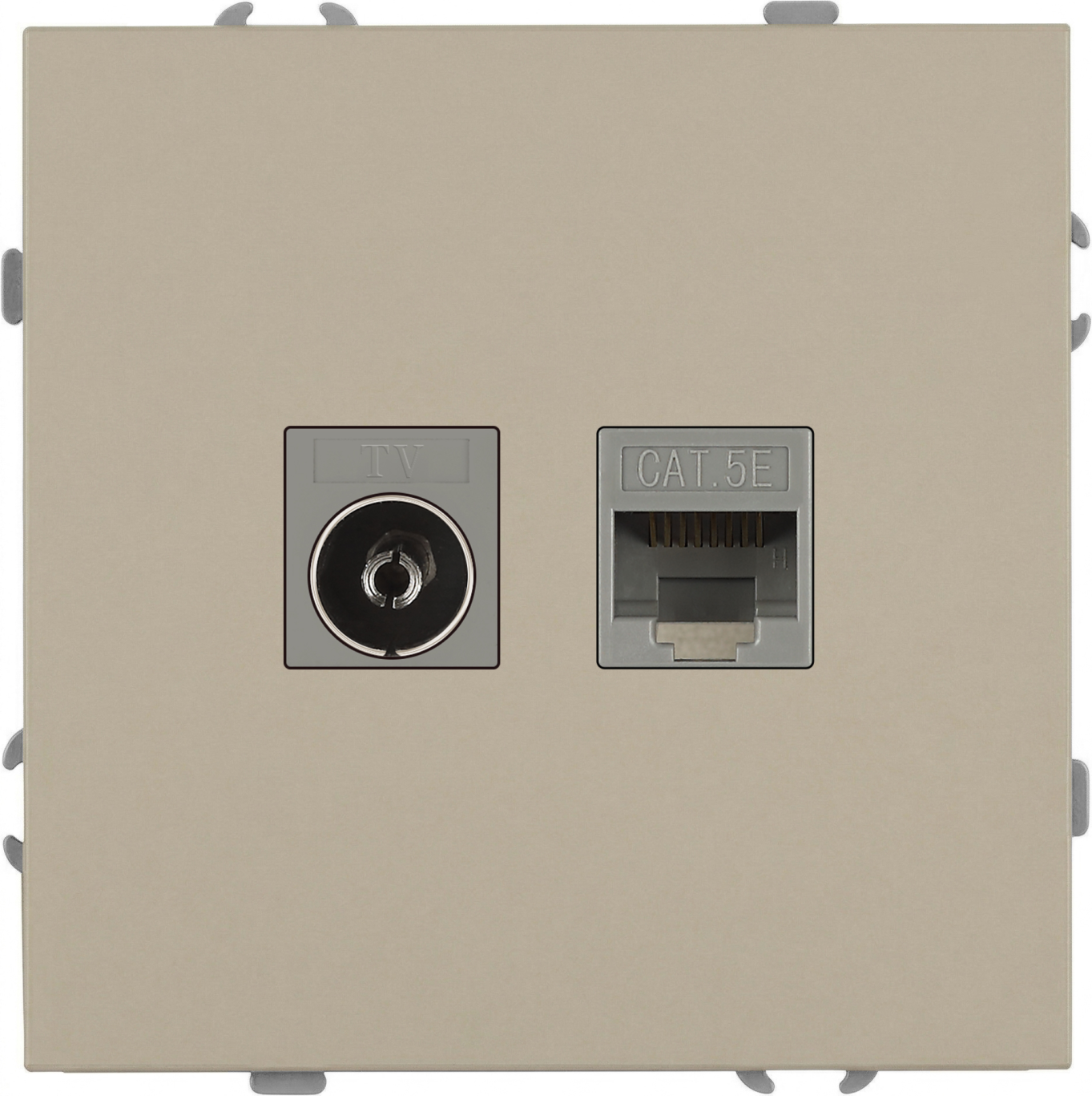 Розетка ЭРА Galaxy 15-3110-04 RJ45+TV IP20 / Б0070782 (шампань)