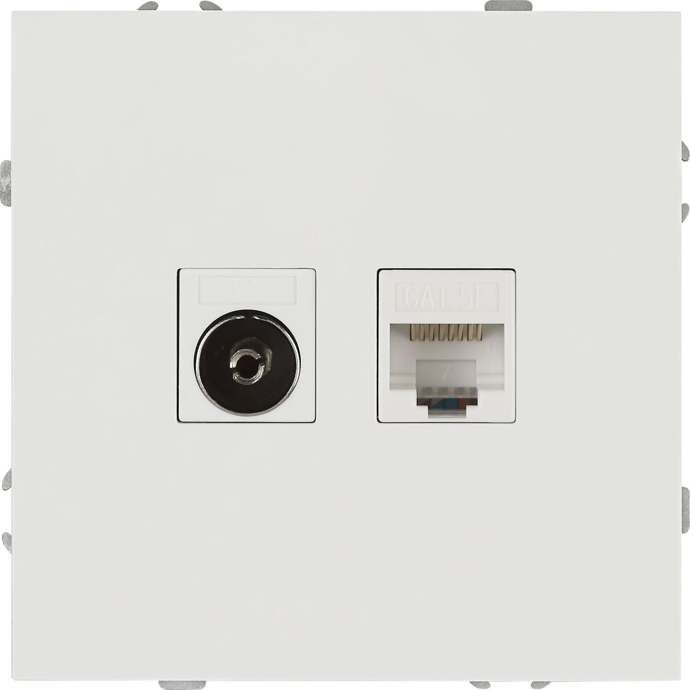 Розетка ЭРА Galaxy 15-3110-08 RJ45+TV IP20 / Б0070790 (белый матовый)