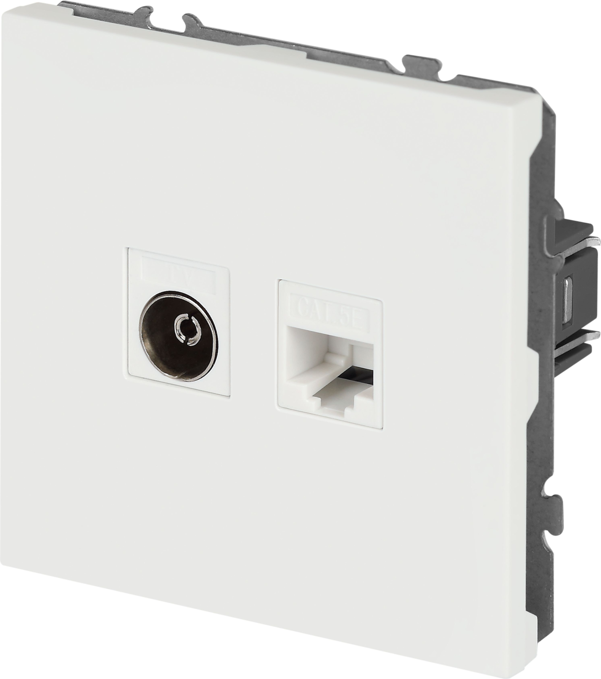 Розетка ЭРА Galaxy 15-3110-08 RJ45+TV IP20 / Б0070790 (белый матовый) — фото 2