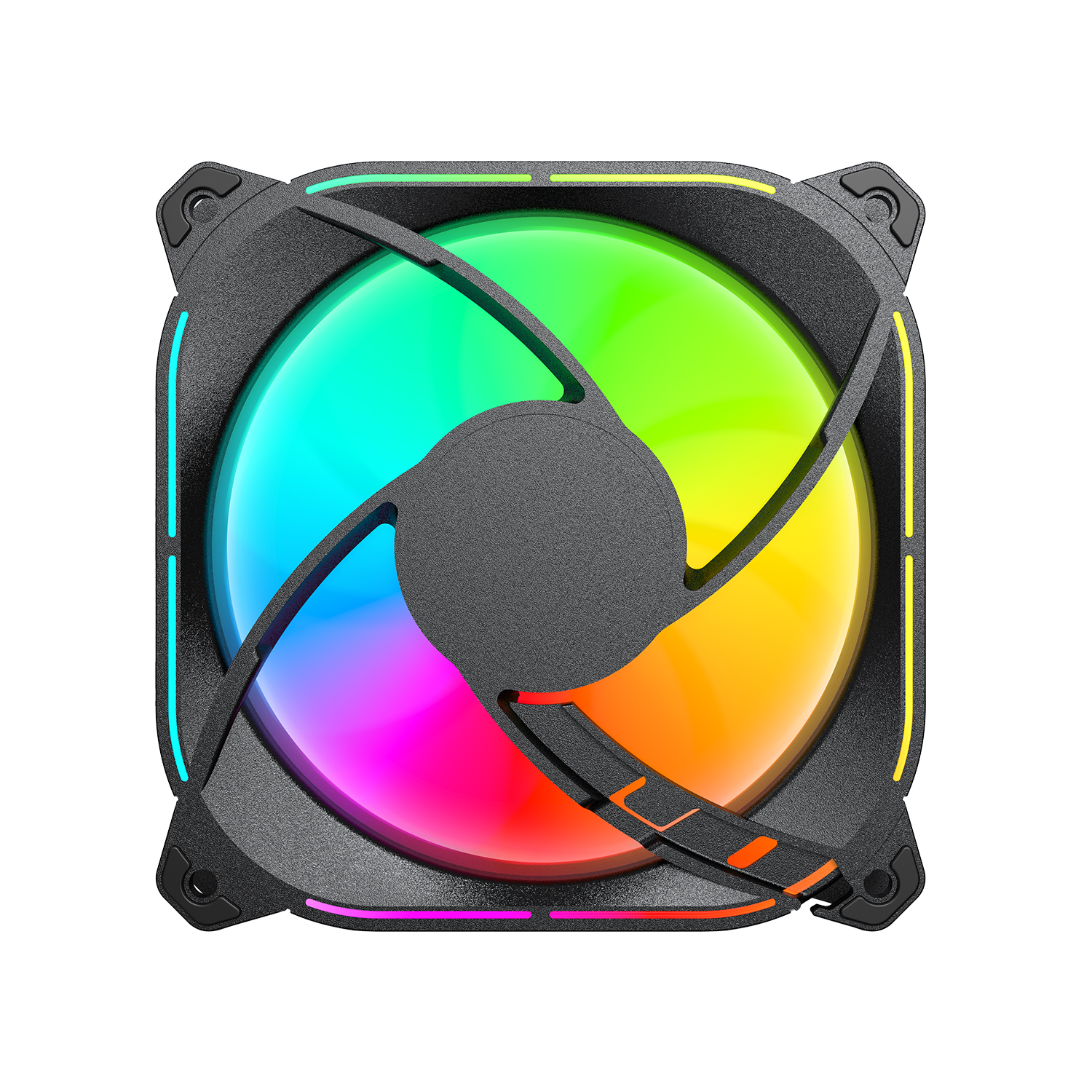 Вентилятор для корпуса Zone 51 Nebula 120LL 4pin PWM ARGB / Z51-FAN-N2ALLBK (черный) — фото 4