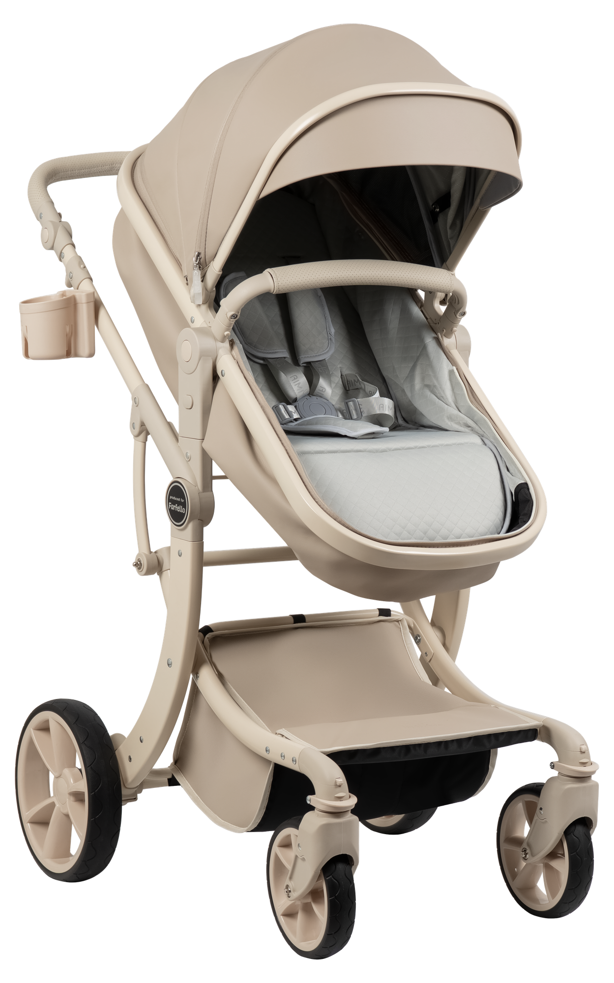 Детская универсальная коляска Aimile Adventurer PU / ADV-13 (бежевый) — фото 2