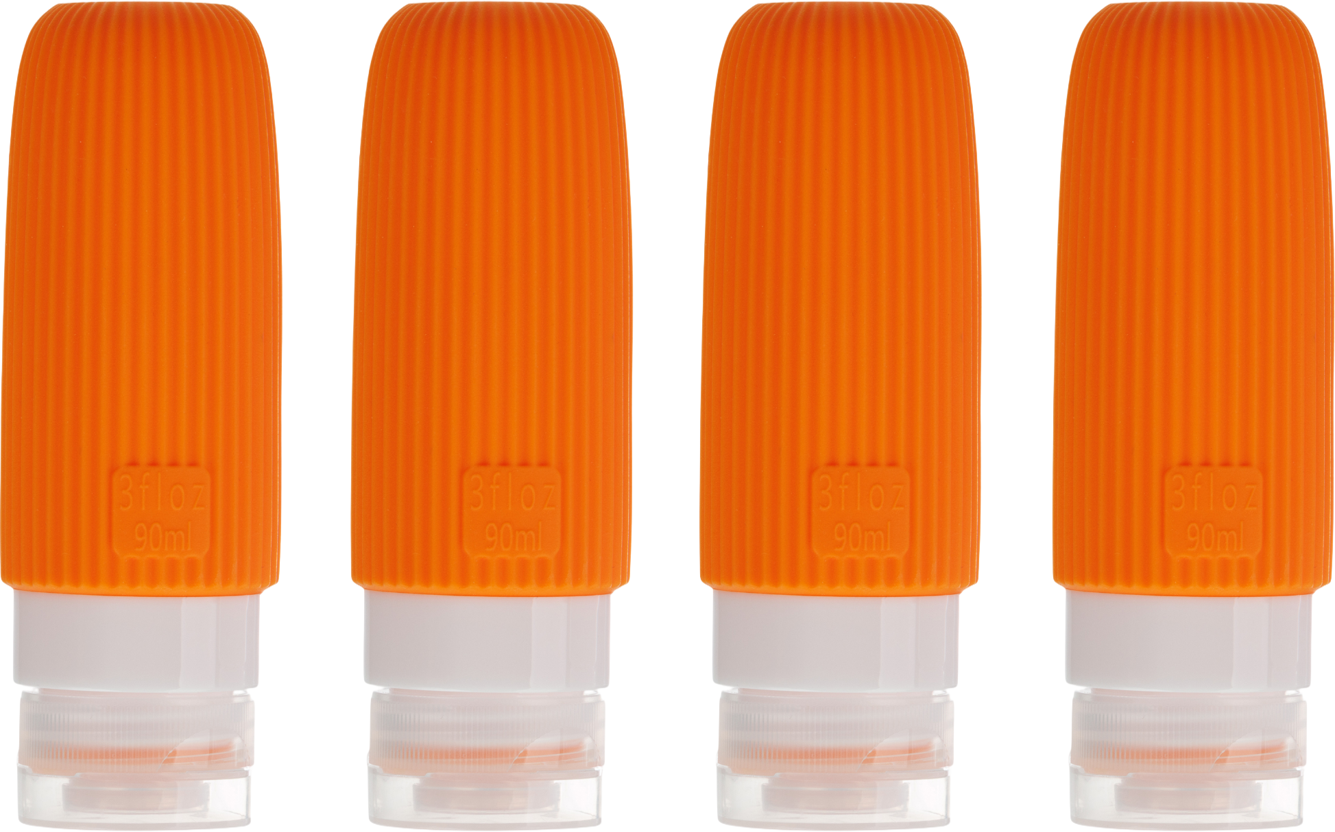 Набор флаконов для косметики Torber TA34312OR (4шт, оранжевый)