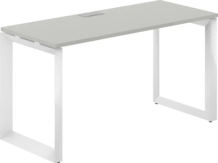 Письменный стол Norden 140x60x75 / PR.202.SH.O59.WH (белый/серый бархат)