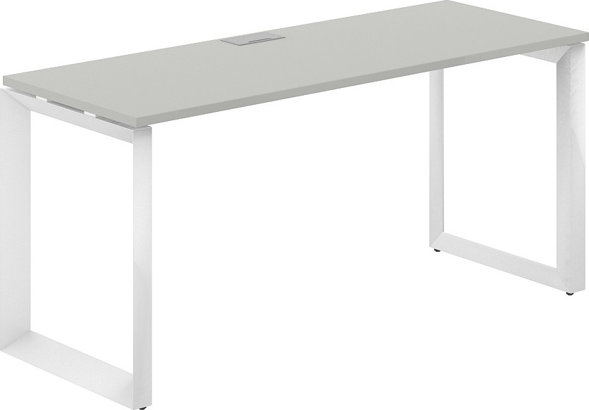 Письменный стол Norden 160x60x75 / PR.203.SH.O59.WH (белый/серый бархат)