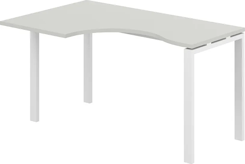 Письменный стол Norden 140x90x75 / SG.231.SH.63.WH.L (белый/серый бархат)