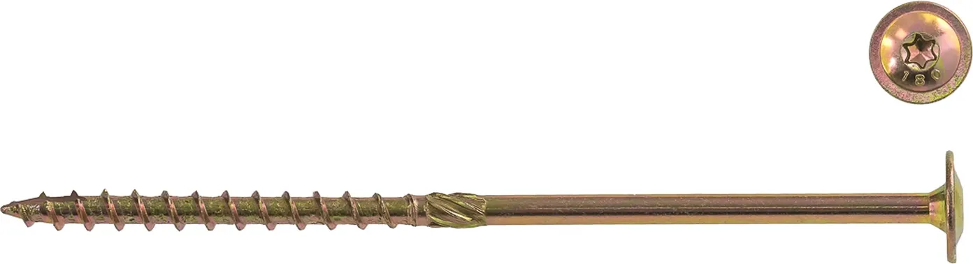Саморез Admiral Конструкционный пресс шайба 6x100 (100шт, желтый)