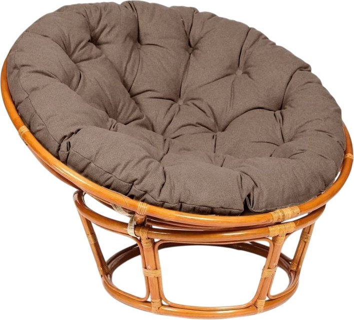 Кресло садовое Мир Ротанга Papasan 23/01 (коньяк/серый)