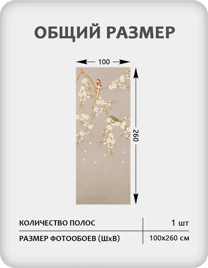 Фотообои листовые Mio Tesoro Цветы и Растения 175 (100x260) — фото 2
