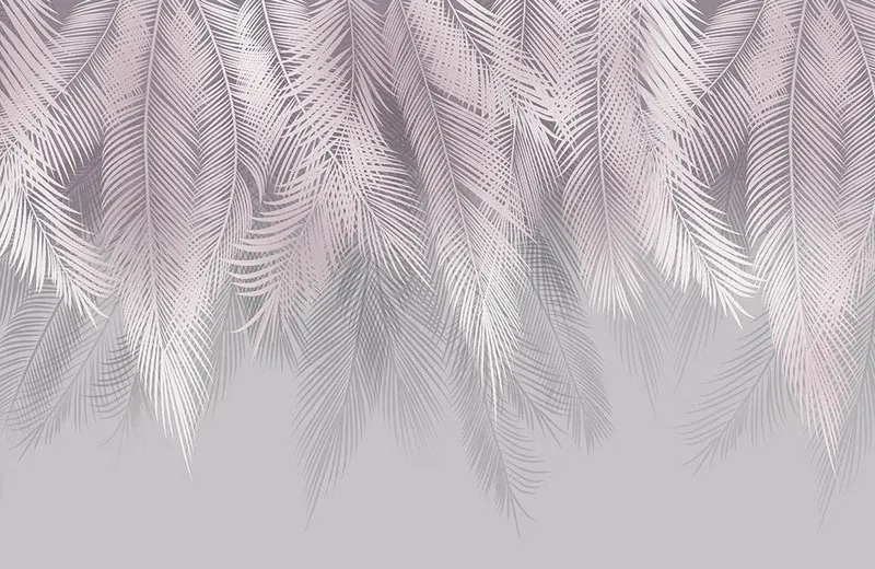 Фотообои листовые Mio Tesoro Пальмовые листья с оттенком пудра/серый (400x260) — фото 3
