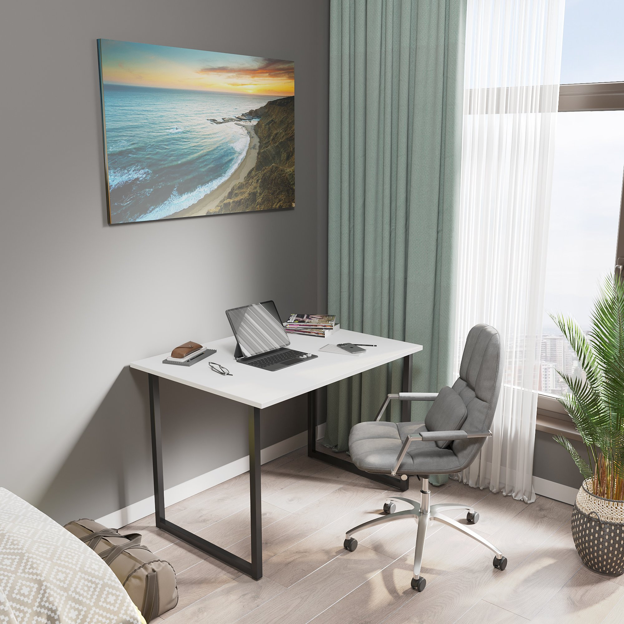 Письменный стол Mio Tesoro Bliss Lite (белый/черный) — фото 4