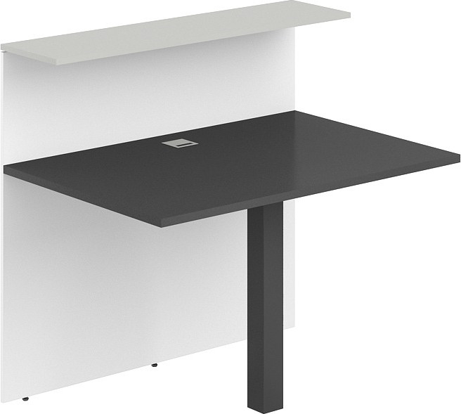 Офисная стойка Norden 120х81.8х112.5 / QR.102.WH.AN (белый/антрацит/светло-серый)