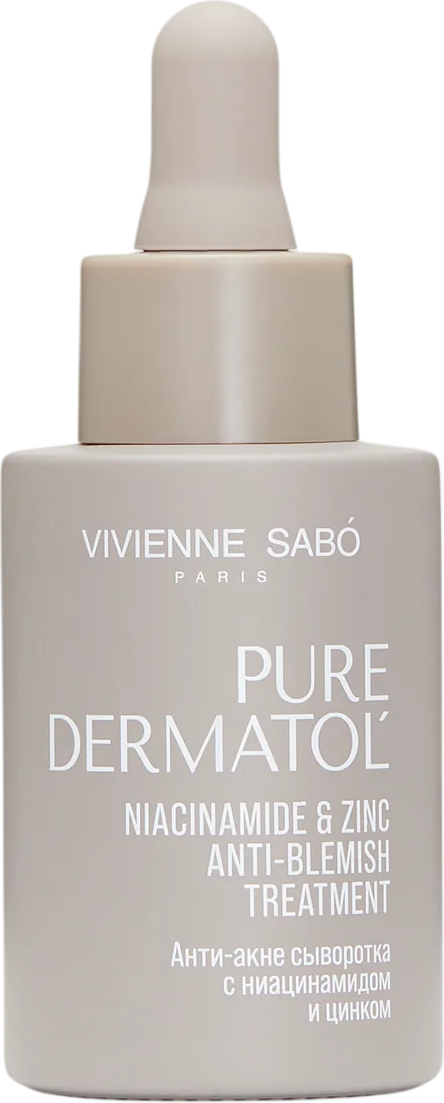 Сыворотка для лица Vivienne Sabo Pure Dermatol Анти-акне с ниацинамидом и цинком (30мл)