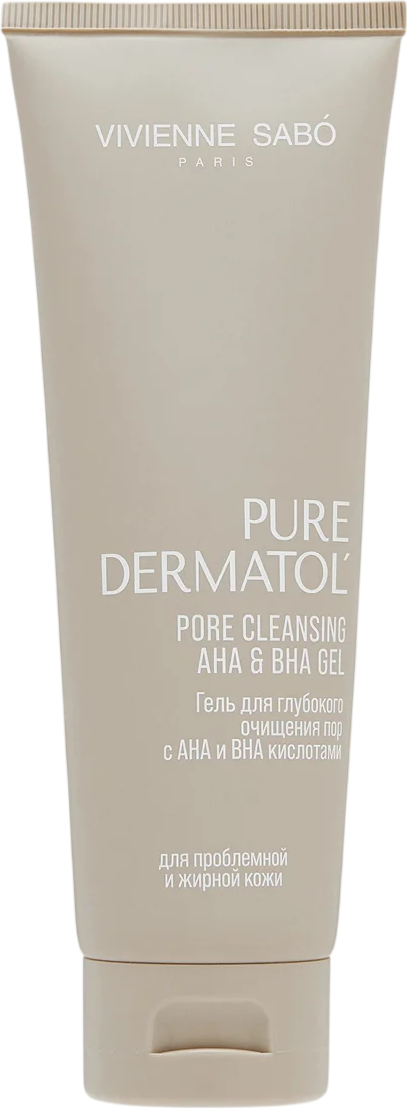 Гель для умывания Vivienne Sabo Pure Dermatol для глубокого очищения пор с АНА и ВНА кислотами (120мл)