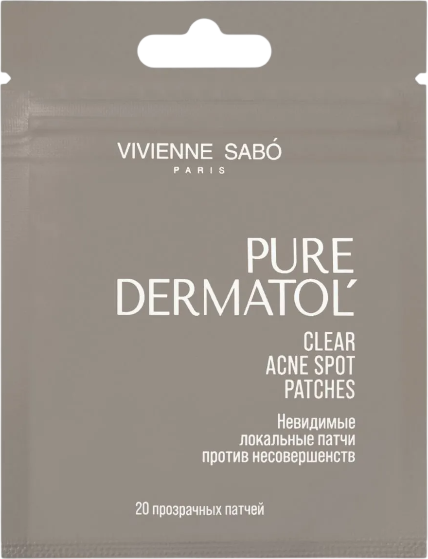 Маска-патч для лица Vivienne Sabo Pure dermatol Невидимые локальные патчи против несовершенств (20шт)